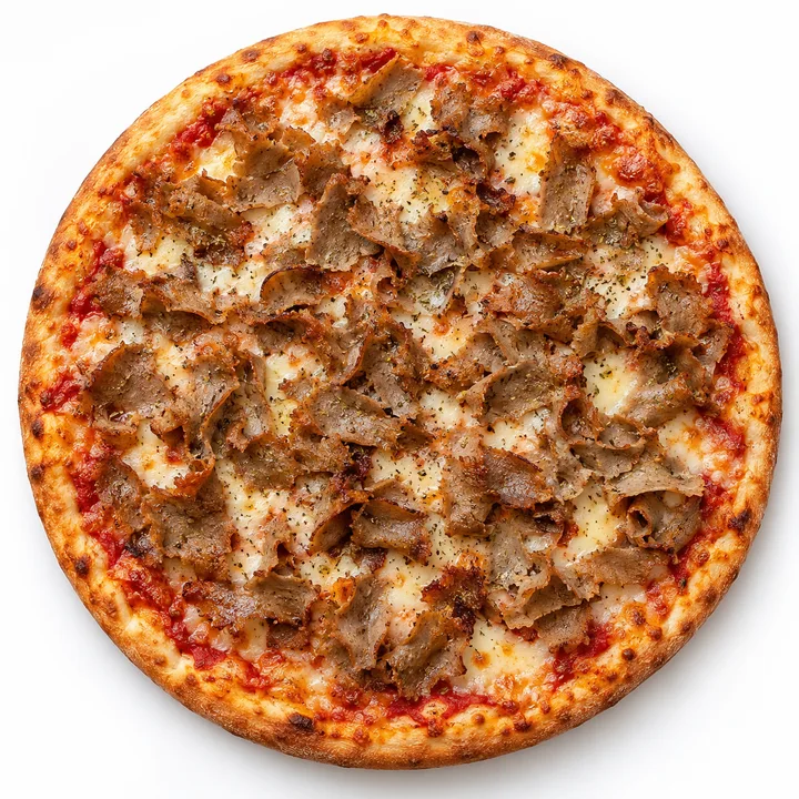 Illustration de pizza au kebab